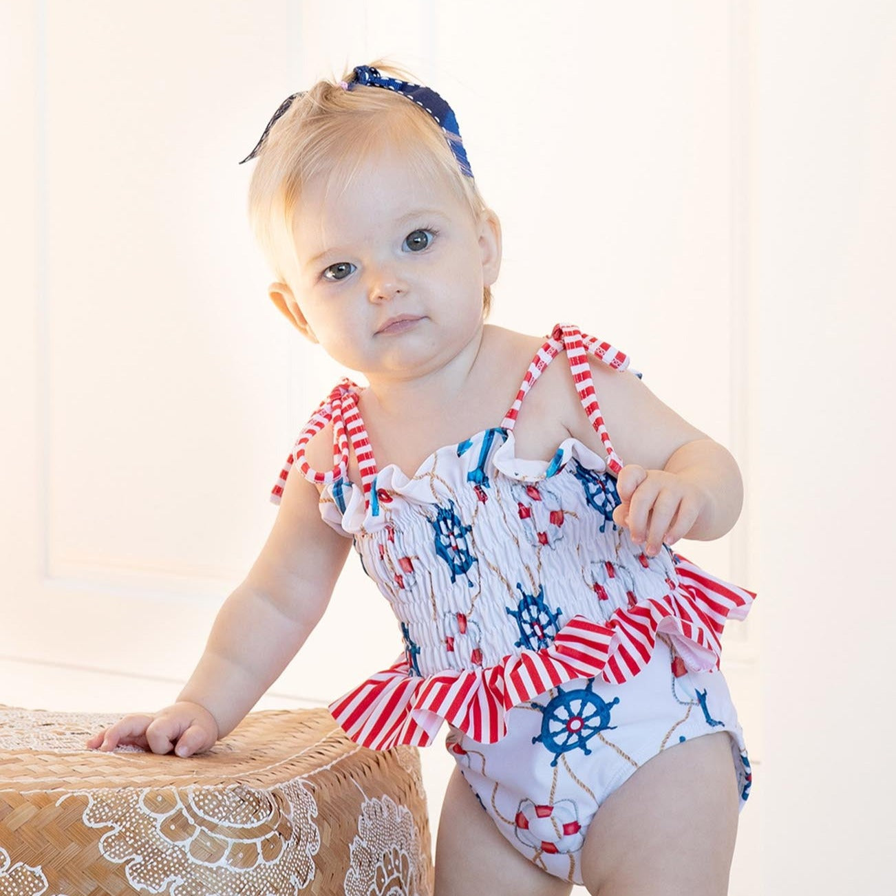 Voyager Baby One Piece With Frill Anchor