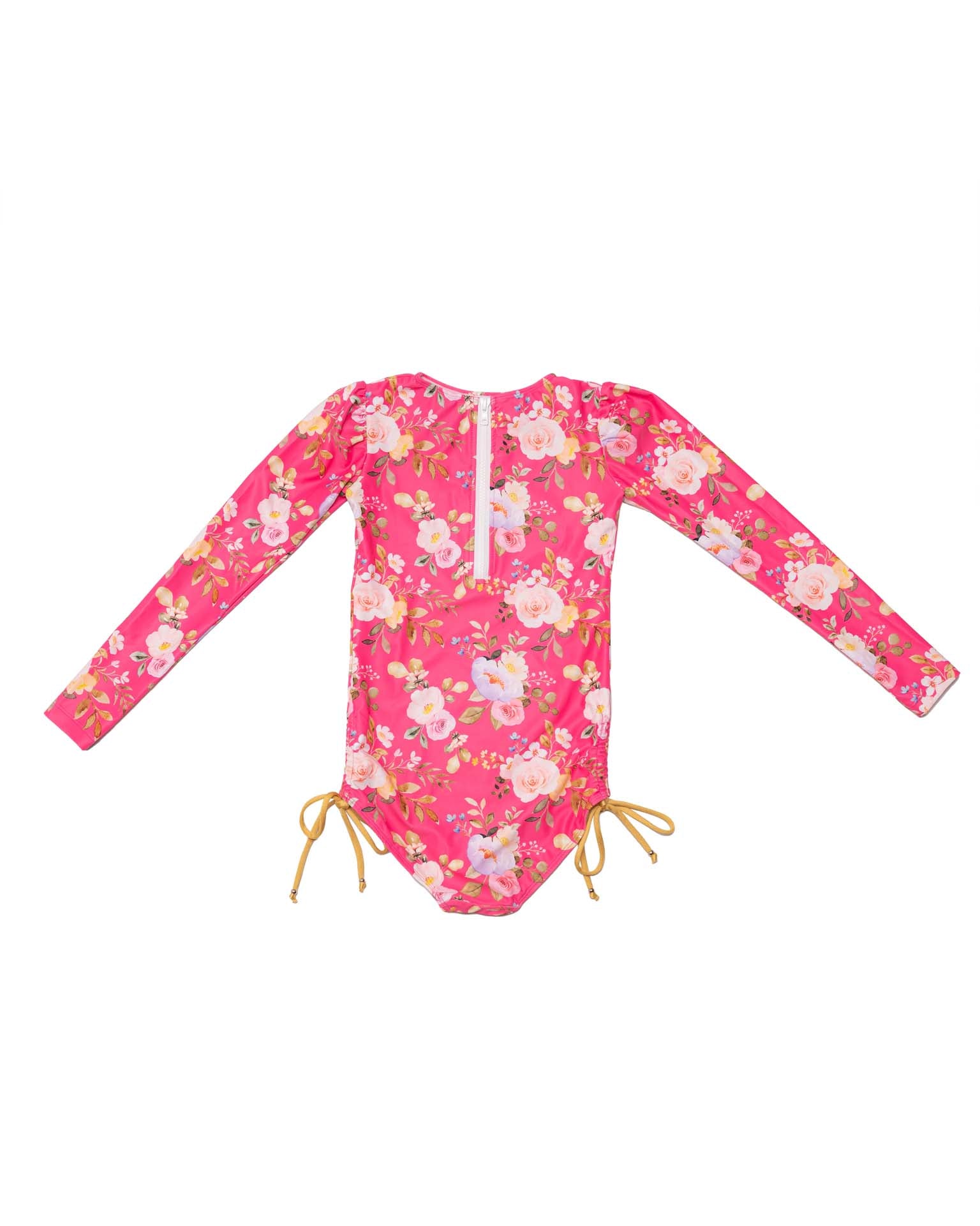 Long Sleeve One Piece Swimsuit with Side Ties (Edith)