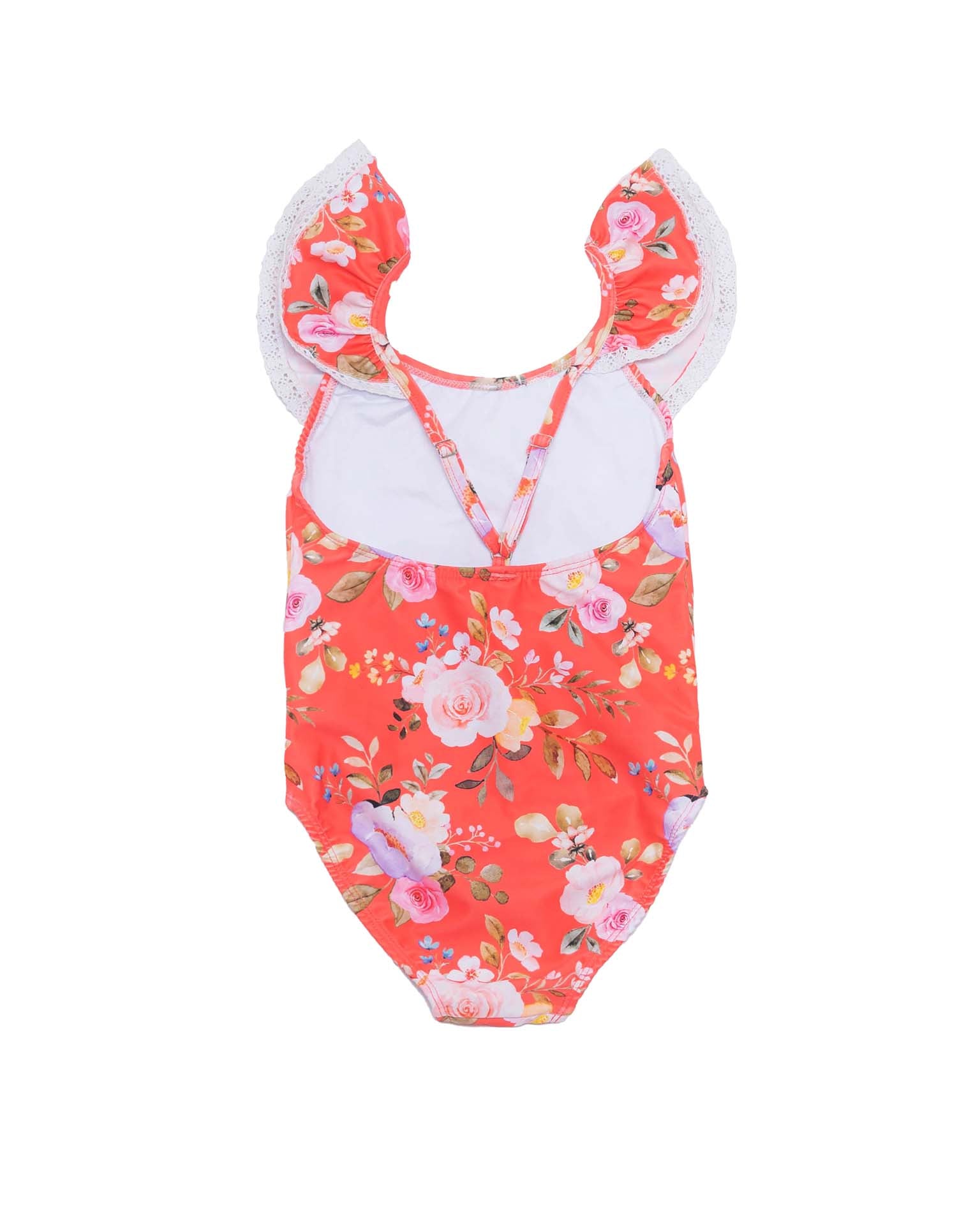 Ruffle Neck One Piece Swimsuit (Aspen)